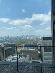 アマン東京のラウンジの窓からの景色