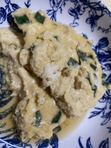 再生栽培した玉ねぎの葉を使った卵料理